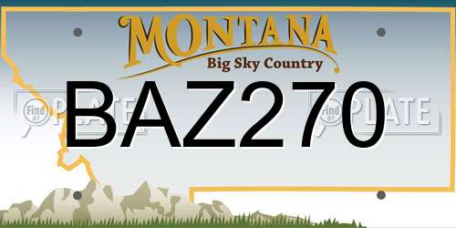 BAZ270 Montana License Plate