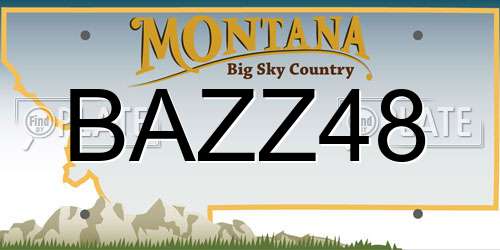 BAZZ48 Montana License Plate