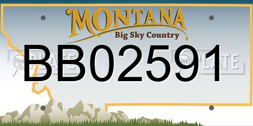 BB02591 Montana License Plate