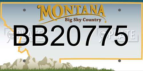 BB20775 Montana License Plate