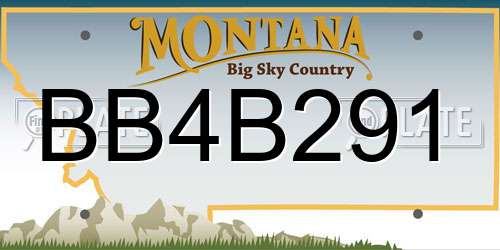 BB4B291 Montana License Plate