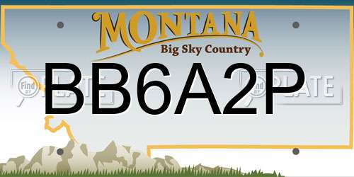 BB6A2P Montana License Plate