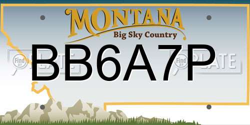 BB6A7P Montana License Plate