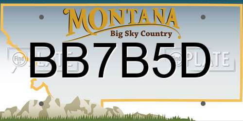 BB7B5D Montana License Plate