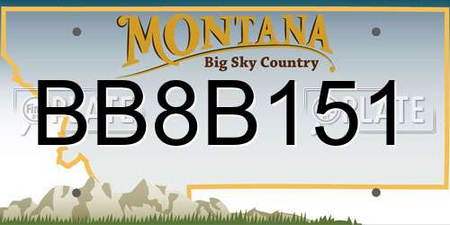 BB8B151 Montana License Plate