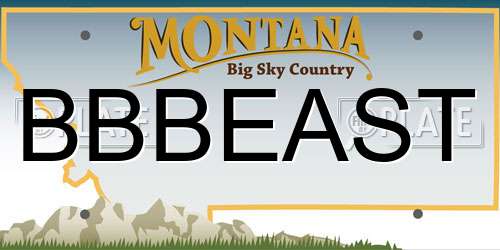 BBBEAST Montana License Plate