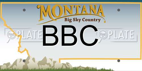 BBC Montana License Plate