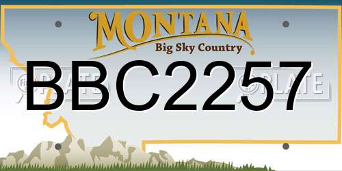 BBC2257 Montana License Plate