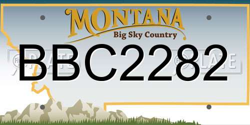 BBC2282 Montana License Plate