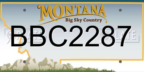 BBC2287 Montana License Plate
