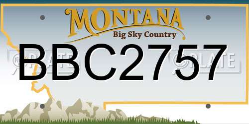 BBC2757 Montana License Plate