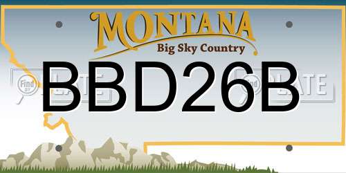 BBD26B Montana License Plate