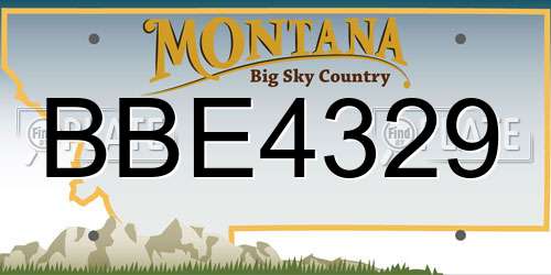 BBE4329 Montana License Plate