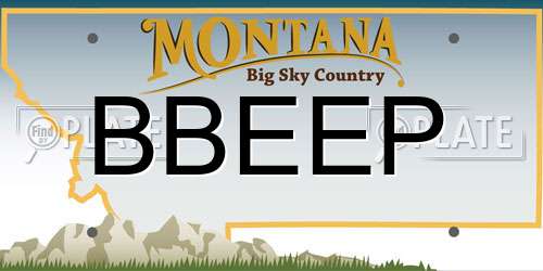 BBEEP Montana License Plate