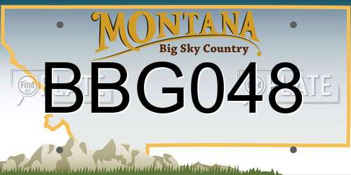 BBG048 Montana License Plate
