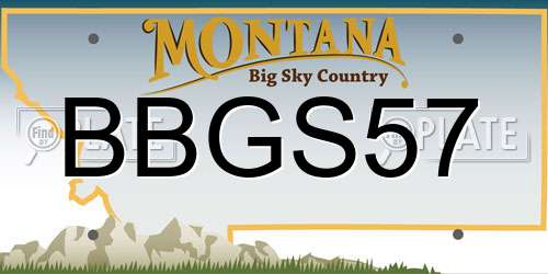 BBGS57 Montana License Plate
