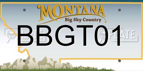 BBGT01 Montana License Plate