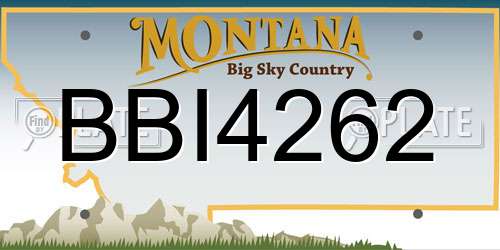 BBI4262 Montana License Plate
