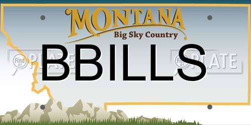 BBILLS Montana License Plate