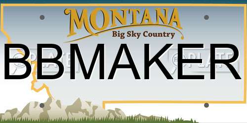 BBMAKER Montana License Plate