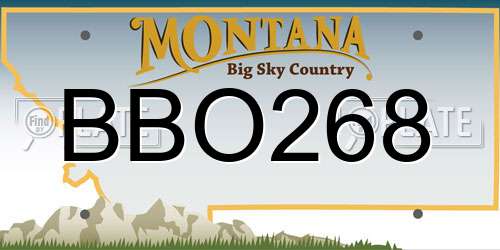BBO268 Montana License Plate