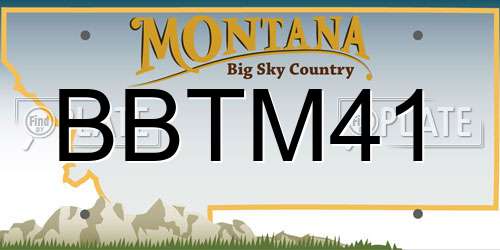 BBTM41 Montana License Plate