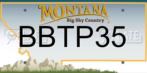 BBTP35 Montana License Plate