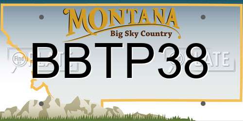BBTP38 Montana License Plate