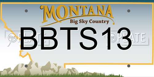 BBTS13 Montana License Plate