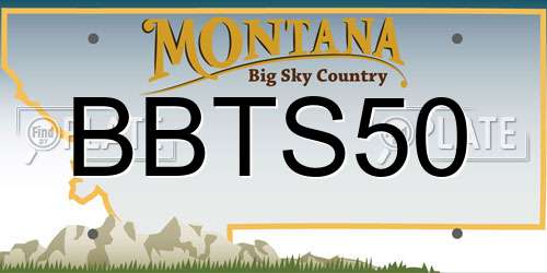 BBTS50 Montana License Plate