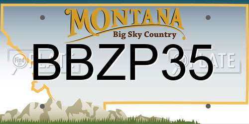 BBZP35 Montana License Plate