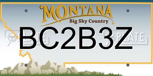 BC2B3Z Montana License Plate
