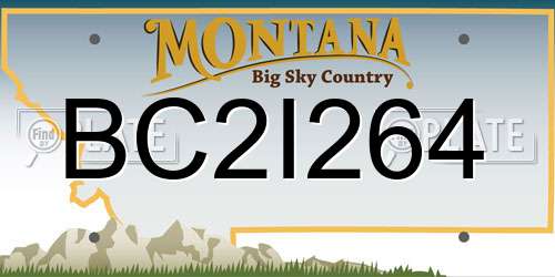 BC2I264 Montana License Plate