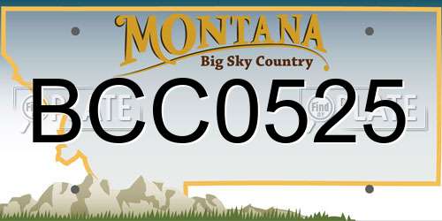 BCC0525 Montana License Plate