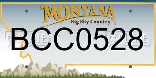 BCC0528 Montana License Plate