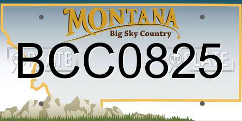 BCC0825 Montana License Plate