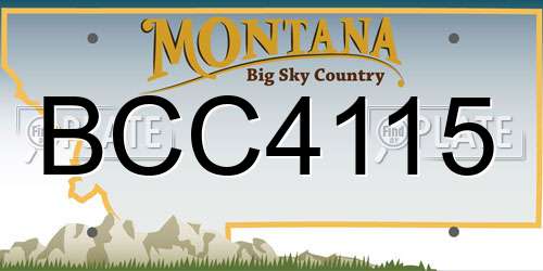 BCC4115 Montana License Plate