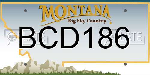 BCD186 Montana License Plate