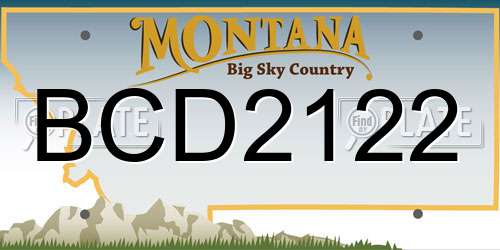 BCD2122 Montana License Plate