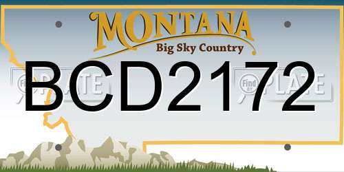 BCD2172 Montana License Plate