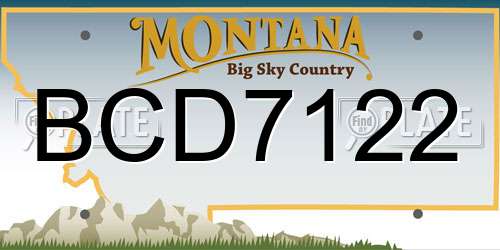 BCD7122 Montana License Plate