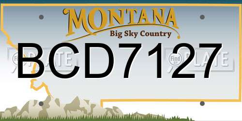 BCD7127 Montana License Plate