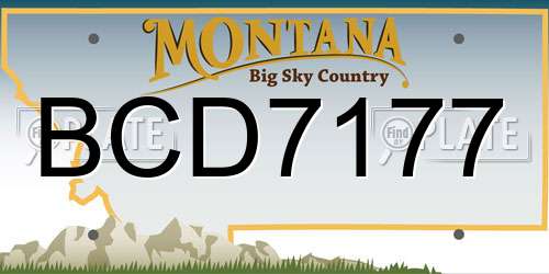BCD7177 Montana License Plate