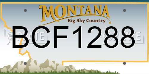 BCF1288 Montana License Plate