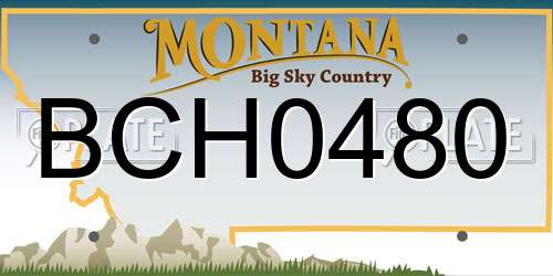 BCH0480 Montana License Plate
