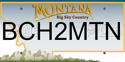 BCH2MTN Montana License Plate