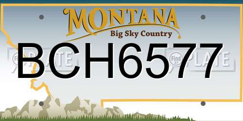 BCH6577 Montana License Plate