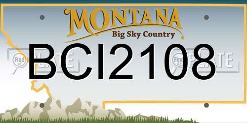 BCI2108 Montana License Plate