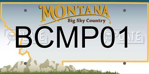 BCMP01 Montana License Plate
