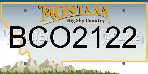 BCO2122 Montana License Plate